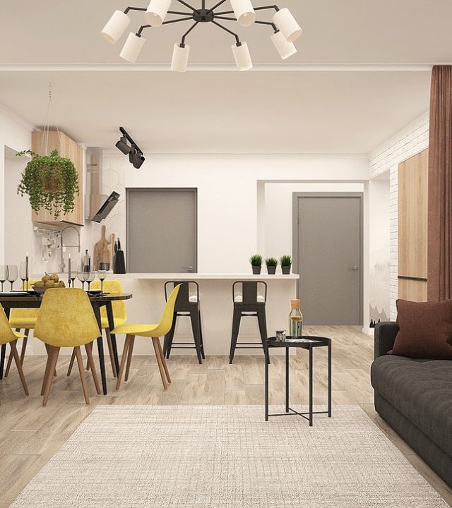kitchen-living room, modern living room, studio, interior design, 3d, living room, kitchen, design, interior, architecture, building, apartments, living space, housing, living room, living room, living room, living room, living room, kitchen